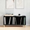 vidaXL Record Cabinet Black Oak 100 x 38 x 48 cm Engineered Wood