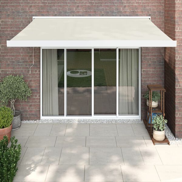 vidaXL Retractable Awning Cream 3x2.5 m Fabric and Aluminium