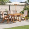 vidaXL Folding Garden Chairs 4 pcs Solid Wood Acacia and Textilene