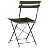 vidaXL Garden Folding Chair Folding 2 pcs Green 42 x 46 x 82cm Steel