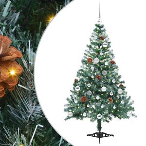 vidaXL Artificial Christmas Tree with Stand Green 150 cm PVC and Steel