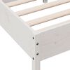 vidaXL Bed Frame without Mattress White 90x190 cm Single Solid Wood Pine
