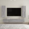 vidaXL Wall-mounted TV Cabinets 2 pcs Grey Sonoma 30.5x30x110 cm