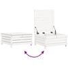 vidaXL 3 Piece Garden Sofa Set White Solid Wood Pine