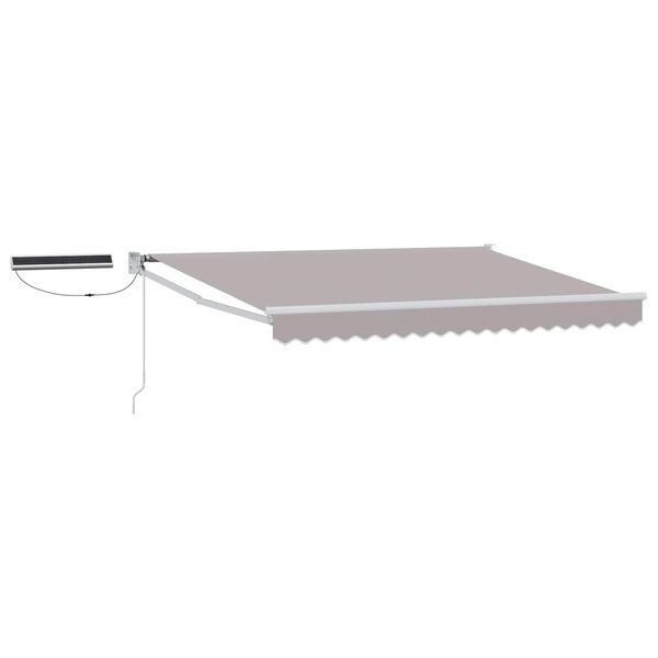 vidaXL Electric Retractable Awning Light Grey 3 x 2.5 m