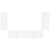 vidaXL TV Wall Cabinet Set Wall-mounted 4 pcs White Engineered Wood