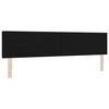 vidaXL LED Headboard with LED Strip Lights Black 200 cm Polyester