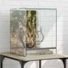 vidaXL Reptile and Amphibian Habitats White 30 x 30 x 40 cm Glass