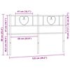 vidaXL Metal Replace Headboard Black 120 cm