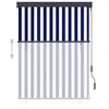 vidaXL Outdoor Roller Blind 120x250 cm Blue and White