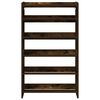 vidaXL Shoe Rack Smoked Oak 60x25x100 cm Engineered Wood