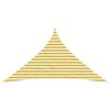 vidaXL Sunshade Sail 3 x 3 x 4.2 m HDPE Triangular Yellow and White