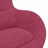 vidaXL Egg Chair with Footstool Wine Red 63 x 73 x 90 cm Velvet