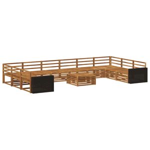 vidaXL Sofa Sets 11 pcs Solid Acacia Wood