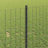 vidaXL Fence with Post Grey 1 x 25 m Steel and PVC