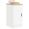 vidaXL Garage Storage Cabinet White 40x51x85 cm Solid Wood Pine