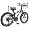 vidaXL Mountain Bike 24'' 6-Speed for 8-12 Years Old Black