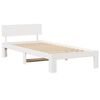 vidaXL Bed Frame with Headboard White 90 x 190 cm Solid Pine Wood