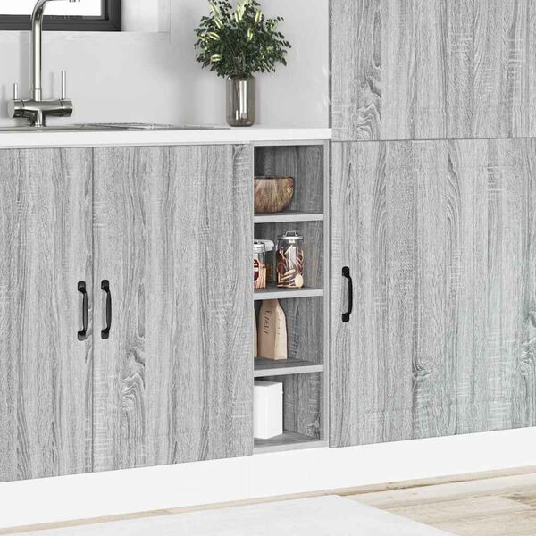 vidaXL Bottom Cabinet Riga Grey Sonoma 20x44.5x81.5 cm Engineered Wood