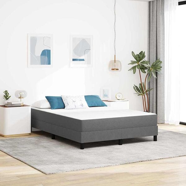 vidaXL Bed Mattress with Mattress Light Grey 160 x 200 cm Fabric