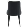 Venture Home Dining Chairs 2 pcs Velvet Deluxe Polyester Black