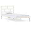 vidaXL Bed Frame without Mattress White Solid Wood 90x200 cm