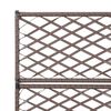 vidaXL Trellis Raised Bed with 3 Pots 83x30x130 cm Poly Rattan Brown