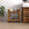 vidaXL Desk Trolley Smoked Oak 60x45x60 cm Engineered Wood