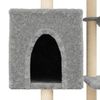 vidaXL Cat Tree with Sisal Scratching Posts Light Grey 131 cm