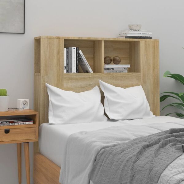 vidaXL Headboard Cabinet Sonoma Oak 100x18.5x102.5 cm