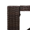 vidaXL Bar Table with Glass Top Brown 145x80x110 cm Poly Rattan