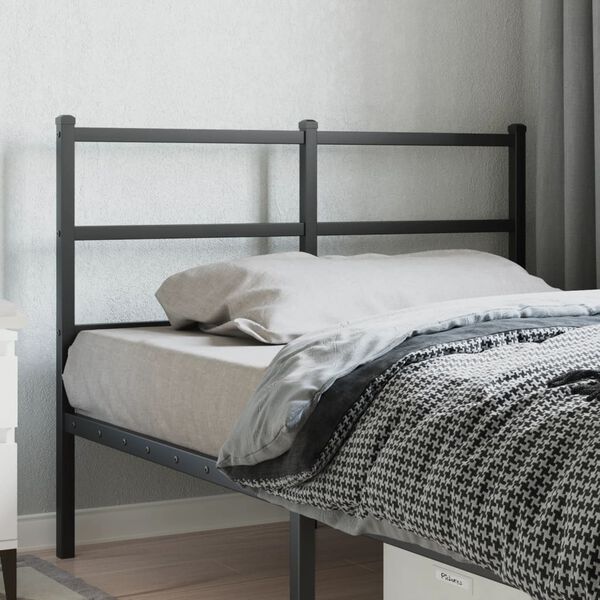 vidaXL Metal Headboard Black 120 cm