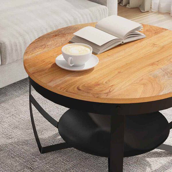 vidaXL Coffee Table &Oslash;68x43 cm Solid Acacia Wood