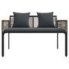 vidaXL Outdoor Bench Grey and Dark Grey 117 x 54 x 74.5 cm Poly Rattan