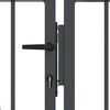vidaXL Fence Gate with Spear Top with Lock Grey 404 x 150 cm Steel