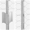 vidaXL Fence with Post Silver 1.5 x 50 m Steel