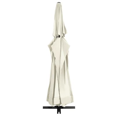 vidaXL Outdoor Parasol with Aluminium Pole 600 cm Sand White