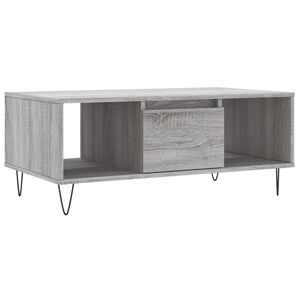 vidaXL Coffee Table Grey Sonoma 90x50x36,5 cm Engineered Wood