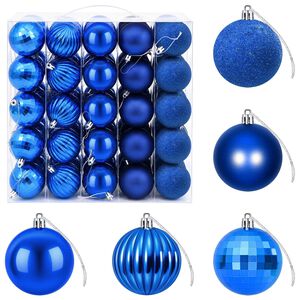 vidaXL Christmas Ball Set 75 pcs Blue 6 cm Polystyrene