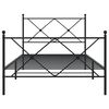 vidaXL Metal Bed Frame without Mattress with Footboard Black 100x200cm