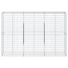vidaXL Gabion Basket with Cover 300x50x200 cm Galvanised Iron