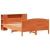 vidaXL Bookcase Bed without Mattress Wax Brown 140x190cm Solid Wood Pine