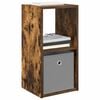 vidaXL Bedside Table Smoked Oak 30.5 x 27 x 59.5 cm Engineered Wood