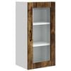 vidaXL Wall Glass Cabinet PORTO Smoked Oak 40 x 31 x 80 cm