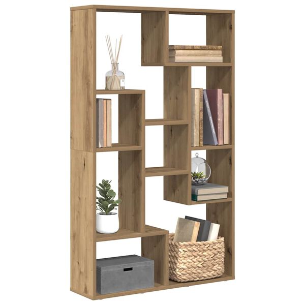 vidaXL Bookcase Artisian Oak 72x20x120.5 cm Engineered Wood