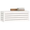 vidaXL Storage Box White 89x36.5x33 cm Solid Wood Pine