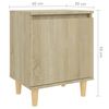 vidaXL Bed Cabinets with Solid Wood Legs 2 pcs Sonoma Oak 40x30x50 cm