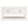 vidaXL Coffee Table White 102x49x55 cm Solid Wood Pine