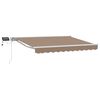vidaXL Manual Awning Frame with LEDs Taupe 4.5 x 3.5 m
