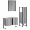 vidaXL 3 Piece Bathroom Cabinet Set Grey Sonoma Engineered Wood